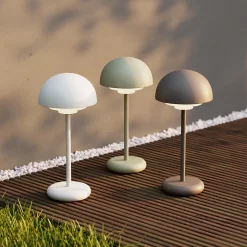 Lampe à poser Astrapia LED tactile blanc IP44 Ø13.7 x H.29.8 cm 1.8W GoodHome