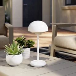 Lampe à poser Astrapia LED tactile blanc IP44 Ø13.7 x H.29.8 cm 1.8W GoodHome