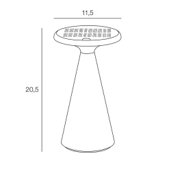 Lampe à poser au sol d'extérieur solaire rechargeable Belem LED intégrée vert 1.6W Corep