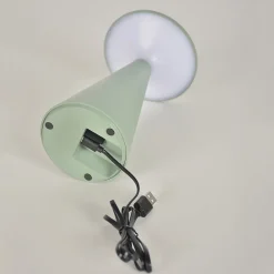 Lampe à poser au sol d'extérieur solaire rechargeable Belem LED intégrée vert 1.6W Corep