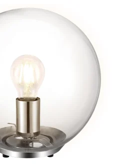 Lampe à poser Barool E27 IP20 verre transparent