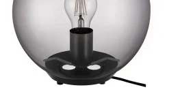 Lampe à poser Barool E27 IP20 verre fumé