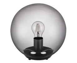 Lampe à poser Barool E27 IP20 verre fumé