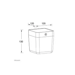 Lampe à poser blanche TABLE CUBE, LED Intégrée, 1W, 100 lumens, 3000K, IP44, SOLAIRE, Classe III