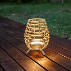 Lampe à poser Bossa dimmable LED intégrée naturel 900lm 9W IP54 blanc chaud New Garden