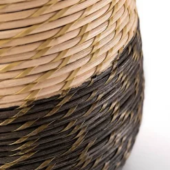 Lampe à poser Botan en rotin naturel, diamètre 40,5 cm