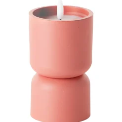 Lampe à poser bougie LED Lovere terracotta IP44 H.14cm Brilliant