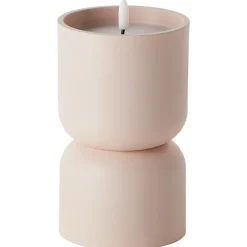 Lampe à poser bougie LED Lovere beige IP44 H.17cm Brilliant