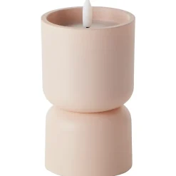 Lampe à poser bougie LED Lovere beige IP44 H.14cm Brilliant