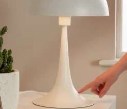 Lampe à poser Buzzell E27 IP20 blanc