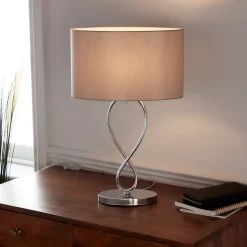 Lampe à poser Carnavon E14 IP20 gris