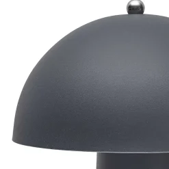 Lampe à poser champignon - Hauteur 32 cm - Gris foncé