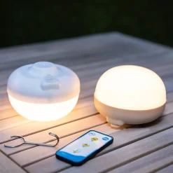 Lampe à poser Cherry LED intégrée Cherry 900lm 9W IP54 blanc chaud New Garden dimmable beige