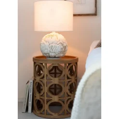 Lampe à Poser Coquillage "Beach" 59cm Blanc