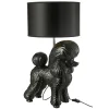 Lampe à Poser Déco "Caniche" 74cm Noir