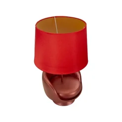 Lampe à Poser Déco "Midcentury" 43cm Rouge