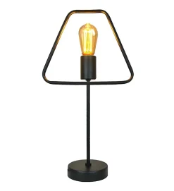 Lampe à poser déco style design industrielle en métal noir compatible LED E27