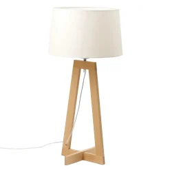 Lampe à poser design Sacha LT blanc écru
