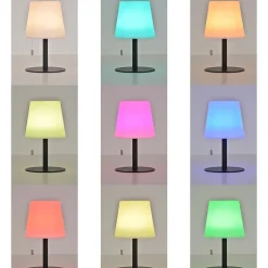 Lampe à poser d'extérieur solaire LED intégrée RGB dimmable 2W Corep