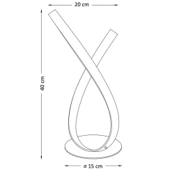 Lampe à poser dimmable doré effet feuille d'or - Millenium