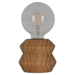 Lampe à poser effet bois E27 Ø11 x H.9cm 25W GoodHome Hoopoe