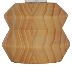 Lampe à poser effet bois E27 Ø11 x H.9cm 25W GoodHome Hoopoe