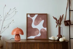 Lampe à poser en acier terracotta H.20 cm E14 40 W Seynave