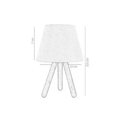 Lampe à poser en bois Ankara - Beige