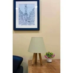 Lampe à poser en bois Ankara - Beige