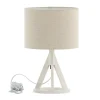 Lampe à Poser en Bois "Kona" 51cm Blanc