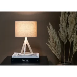 Lampe à Poser en Bois "Kona" 51cm Blanc