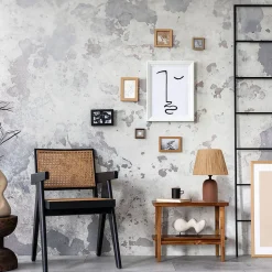 Lampe à poser en céramique marron rustique et raffia H.31,5cm E27 40W Seynave, Alezio