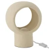 Lampe à Poser en Céramique "Cercle" 27cm Beige