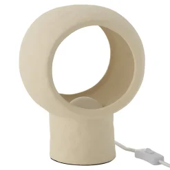 Lampe à Poser en Céramique "Cercle" 27cm Beige