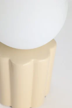 Lampe à poser en céramique blanc écru H.25 G9 40W Seynave, Omer