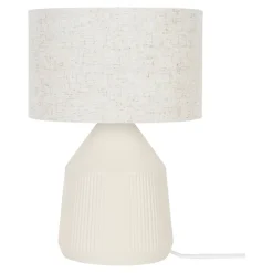 Lampe à poser en céramique blanc E27 ⌀28 x H.40cm 25W Goodhome Longclaw