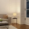 Lampe à poser en céramique et tissu blanc Spirea Ø.26 x H.40cm E27 15W GoodHome