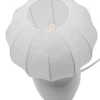 Lampe à poser en céramique, tissu blanc H.31cm E27 5W Lussiol, Emma