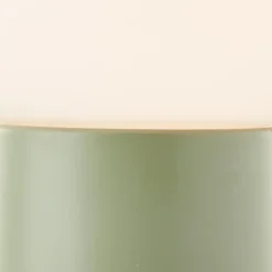 Lampe à poser en métal vert kaki et verre ⌀17 x H.19,6cm E14 20W , Camille Brilliant