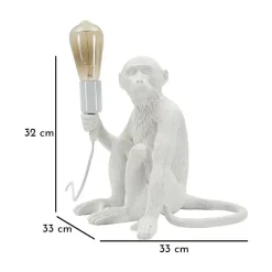 Lampe à poser en polyrésine Monkey 33x33x32 cm