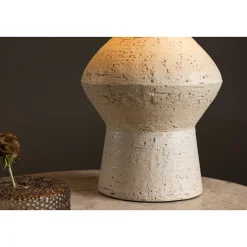 Lampe à Poser en Terre Cuite "Valon" 52cm Ivoire