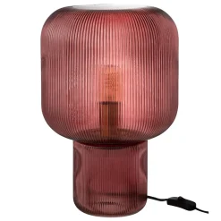Lampe à Poser en Verre "Allyson" 42cm Rouge