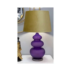 Lampe à poser en verre et métal Milva 40x70 cm