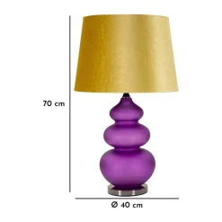 Lampe à poser en verre et métal Milva 40x70 cm