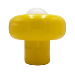 Lampe à poser en verre jaune H.25 cm G9 5 W Jumell Boli