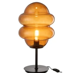 Lampe à poser en verre marron 28x28x52 cm