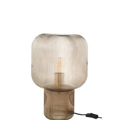 Lampe à poser en verre marron 29x29x42 cm