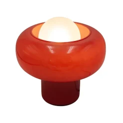 Lampe à poser en verre rouge H.25 cm G9 5 W Jumell Boli