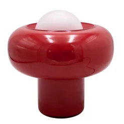 Lampe à poser en verre rouge H.25 cm G9 5 W Jumell Boli