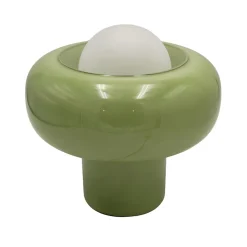 Lampe à poser en verre vert H.25 cm G9 5 W Jumell Boli